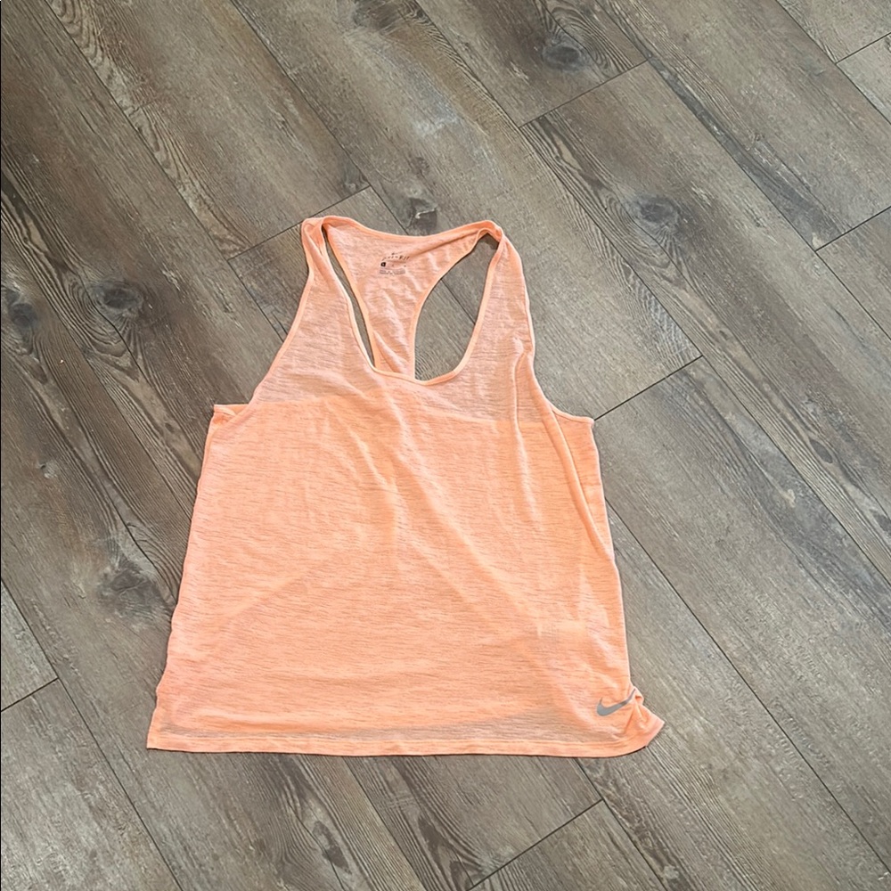 Nike Orange Sleeveless Tank Top Athletic Style